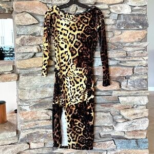 Leopard One Shoulder Bodycon Dress